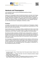 Handouts und Thesenpapiere an der Abteilung für Musikwissenschaft/Sound Studies