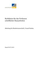 Richtlinien für das Verfassen schriftlicher Hausarbeiten